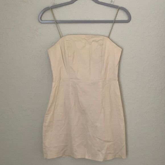 Urban Outfitters Stretch Linen Mini Dress Size 6 - Picture 1 of 9